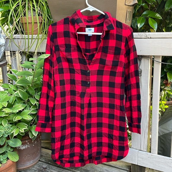Old navy plaid top/dress size small - Picture 1 of 2